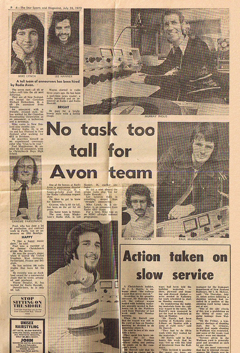 Radio Avon Article, July 28th, 1973