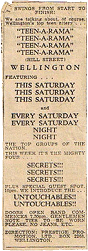 Newspaper advertisement for Teenarama
